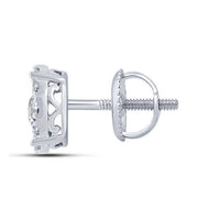 10k white gold 0.25 ctw Diamond Round Stud Earrings