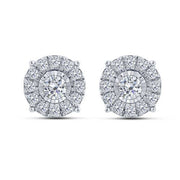 10k white gold 0.25 ctw Diamond Round Stud Earrings