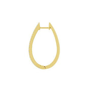 14K Yellow Gold 3.00 CTW Round Diamond Hoop Earrings