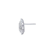 10K WHITE GOLD 0.75 CTW Diamond Pear Shape Stud Earrings