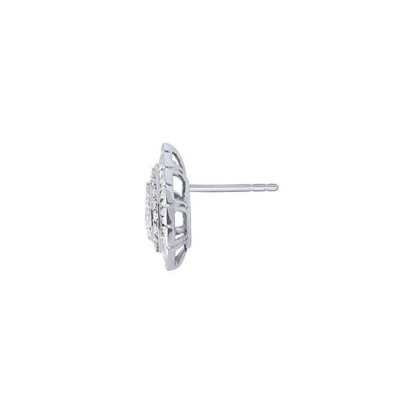 10K WHITE GOLD 0.75 CTW Diamond Pear Shape Stud Earrings