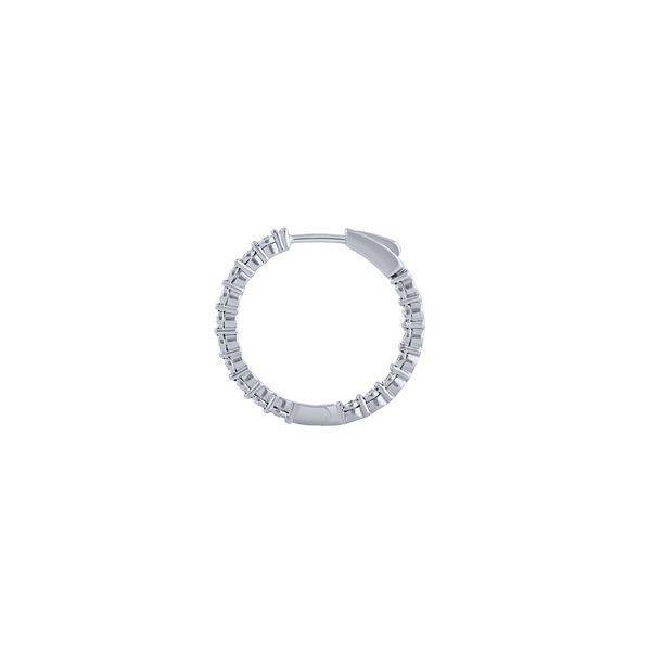 10K WHITE GOLD 0.50 CTW Diamond Inside Out Hoop Earrings