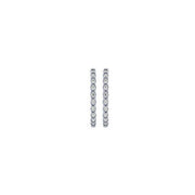 10K WHITE GOLD 0.50 CTW Diamond Inside Out Hoop Earrings