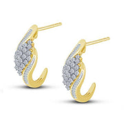 14K Yellow Gold 1.00 CTW Baguette Earrings
