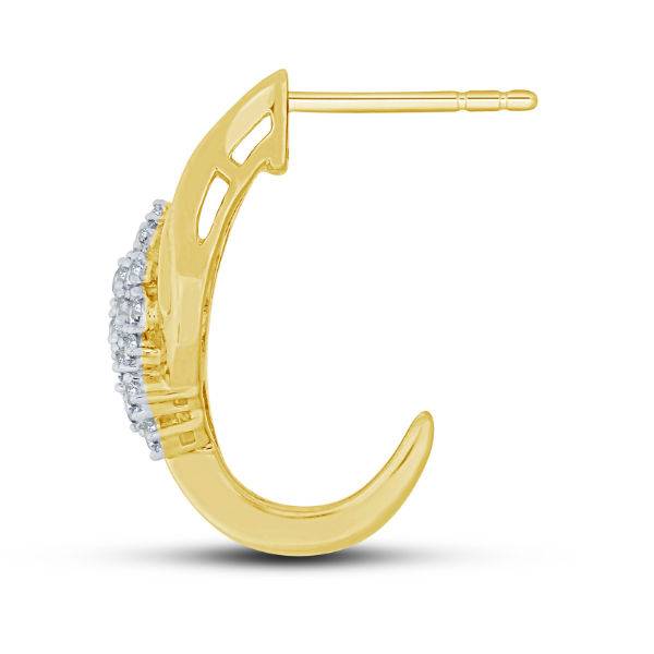 14K Yellow Gold 1.00 CTW Baguette Earrings