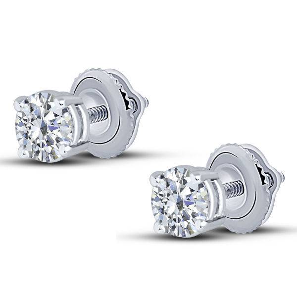 14K White Gold 0.25 ctw Diamond Stud Earrings