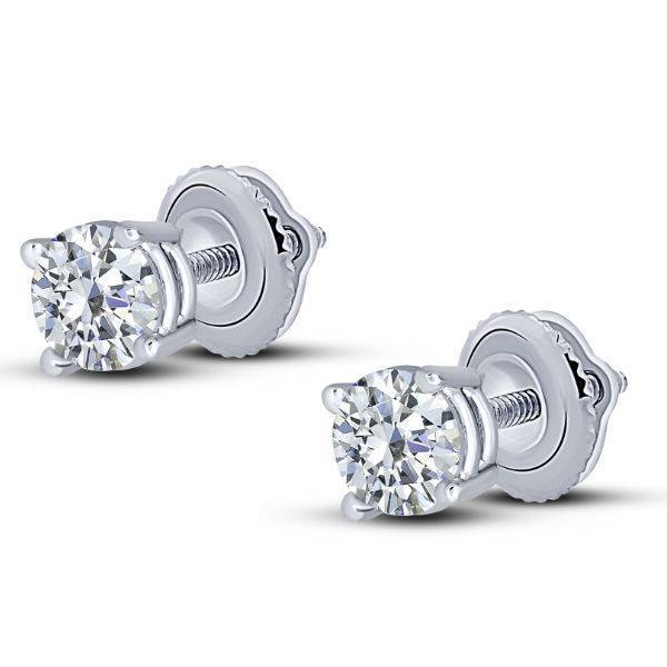 14K White Gold 0.50 ctw Diamond Stud Earrings