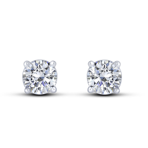14K White Gold 0.50 Ctw Stud Earrings