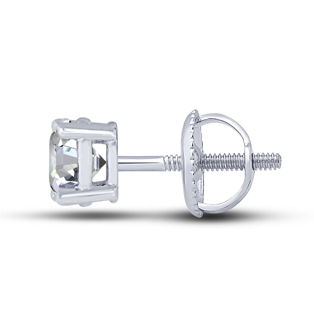 14K White Gold 0.50 ctw Diamond Stud Solitaire Earrings