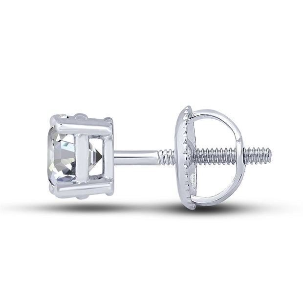 14K White Gold 0.50 Ctw Stud Earrings