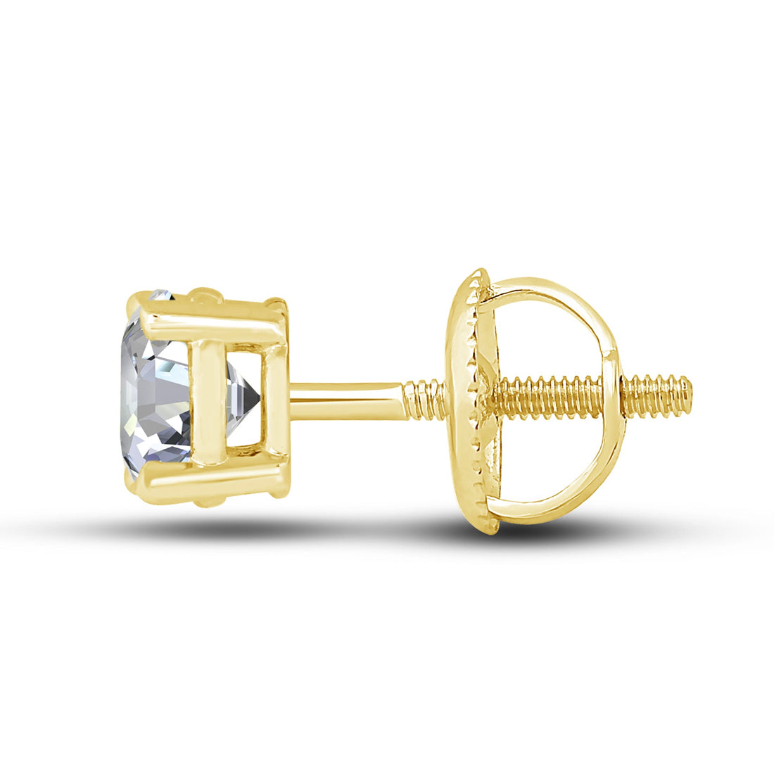 14K  Yellow Gold 0.50 ctw Stud Solitaire Earrings