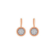 10K Rose Gold 0.50 CTW Diamond Round DROP Earrings