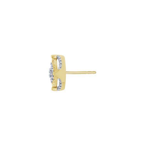 10K Two Tone 0.33 CTW Round Diamond Stud Earrings