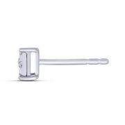 10K WHITE GOLD 0.25 CTW Square Stud Earrings
