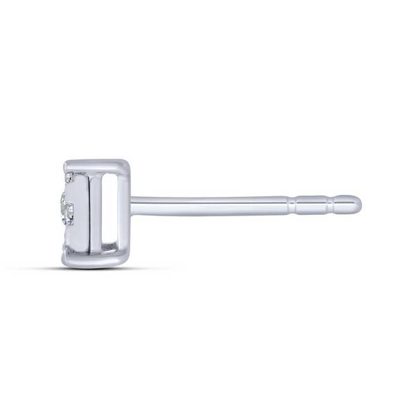 10K WHITE GOLD 0.25 CTW Square Stud Earrings