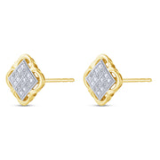10K YELLOW GOLD 0.05 CTW Fashion Stud Earrings