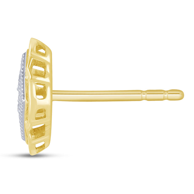 10K YELLOW GOLD 0.05 CTW Fashion Stud Earrings