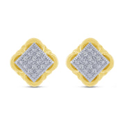 10K YELLOW GOLD 0.05 CTW Fashion Stud Earrings
