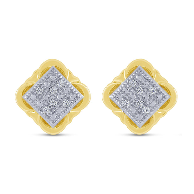 10K YELLOW GOLD 0.05 CTW Fashion Stud Earrings