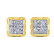 10K YELLOW GOLD 0.05 CTW Diamond Fashion Stud Earrings