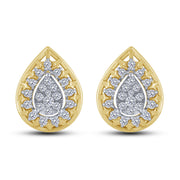 14K Yellow Gold Earring  0.39 ctw Seagull Prong Earrings