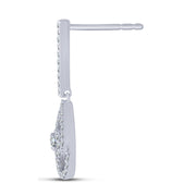 925 SILVER Diamond Dangle Earrings