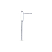 14K WHITE GOLD 0.40 CTW Diamond PaperClip Earrings