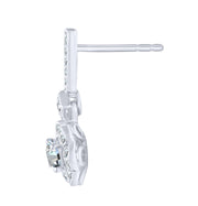 14K WHITE GOLD 0.75 CTW Diamond Fashion Dangle Earrings