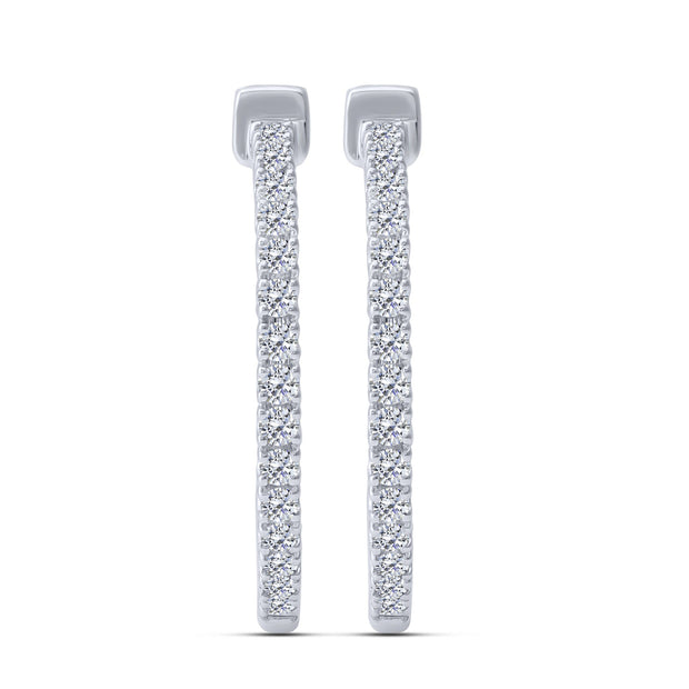 14KWG 0.50 CTW LAB-GROWN DIAMOND HOOPS Earrings