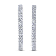 14KWG 3.00 CTW LAB-GROWN DIAMOND HOOPS Earrings