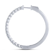 14KWG 3.00 CTW LAB-GROWN DIAMOND HOOPS Earrings