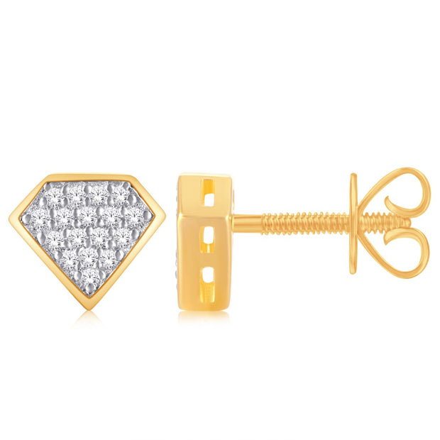 10K yellow gold 0.09 CTW diamond EARRINGS