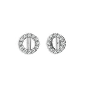 14K White Gold 0.5 CTW Diamond Halo Jacket Earrings