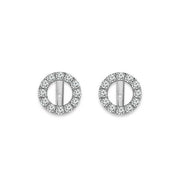 14K White Gold 0.5 CTW Diamond Halo Jacket Earrings
