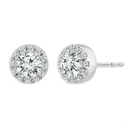 14K White Gold Lab-Grown 1.33 CTW Round Diamond Fashion Earrings
