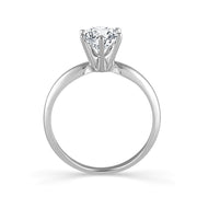 14K White Gold 2.00 Ctw Lab-Grown Round Diamond Ring