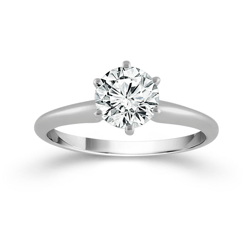 14K White Gold 2.00 ctw Lab-Grown Round Diamond Ring