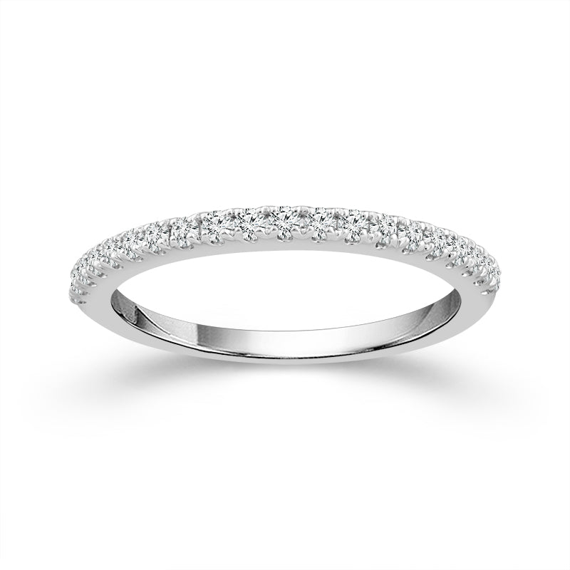 14K White Gold Lab-Grown 0.25 ctw Round Diamond Ladies Band