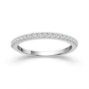 14K White Gold Lab-Grown 0.25 Ctw Round Diamond Band Ring