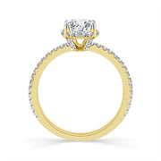 14K Yellow Gold 1.10 Ctw Lab-Grown Diamond Oval Engagement Ring