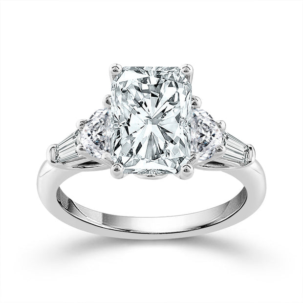 14KT White Gold Lab-Grown 3.38 ctw Engagement Ring