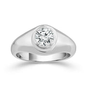 14K White Gold LAB-GROWN 1.00 Ctw Men's Band