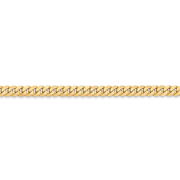 14k 3.9mm 20in Flat Beveled Curb Chain
