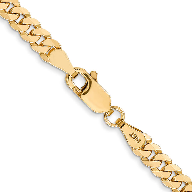 14k 3.9mm 20in Flat Beveled Curb Chain
