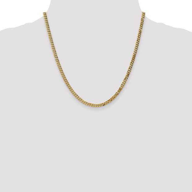 14k 3.9mm 20in Flat Beveled Curb Chain