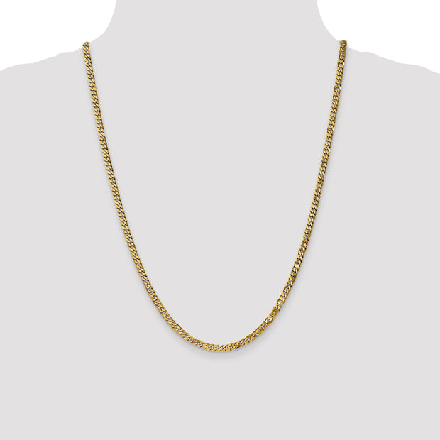 14k 3.9mm 24in Flat Beveled Curb Chain