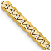 14k 3.9mm 20in Flat Beveled Curb Chain