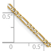 14k 1.8mm 18in Flat Figaro Chain
