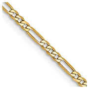 14k 1.8mm 18in Flat Figaro Chain