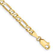 14k 4mm 7in Flat Figaro Chain Bracelet